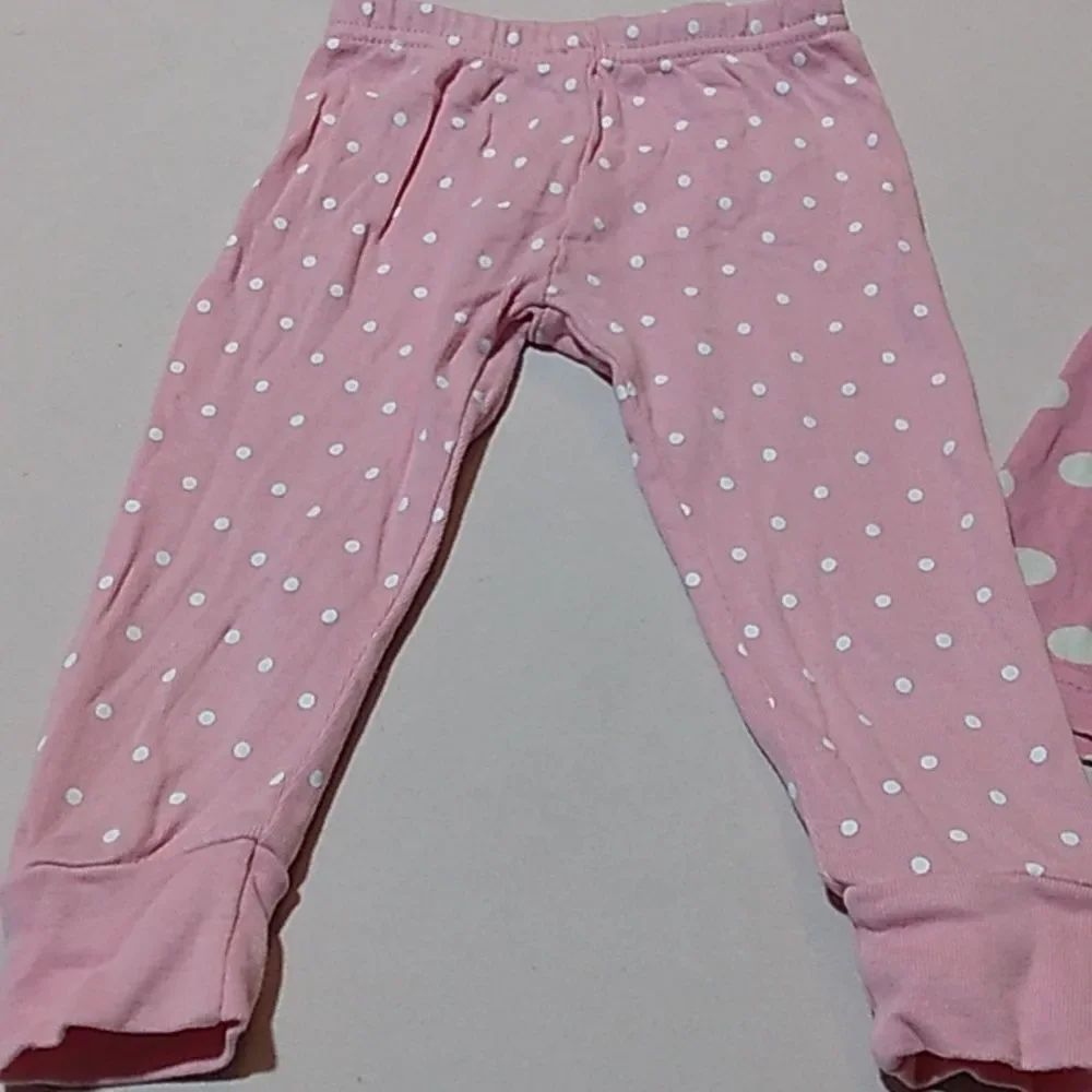 Carters Girls 12 months Pink White Polka Dot Pants Shorts Bundle